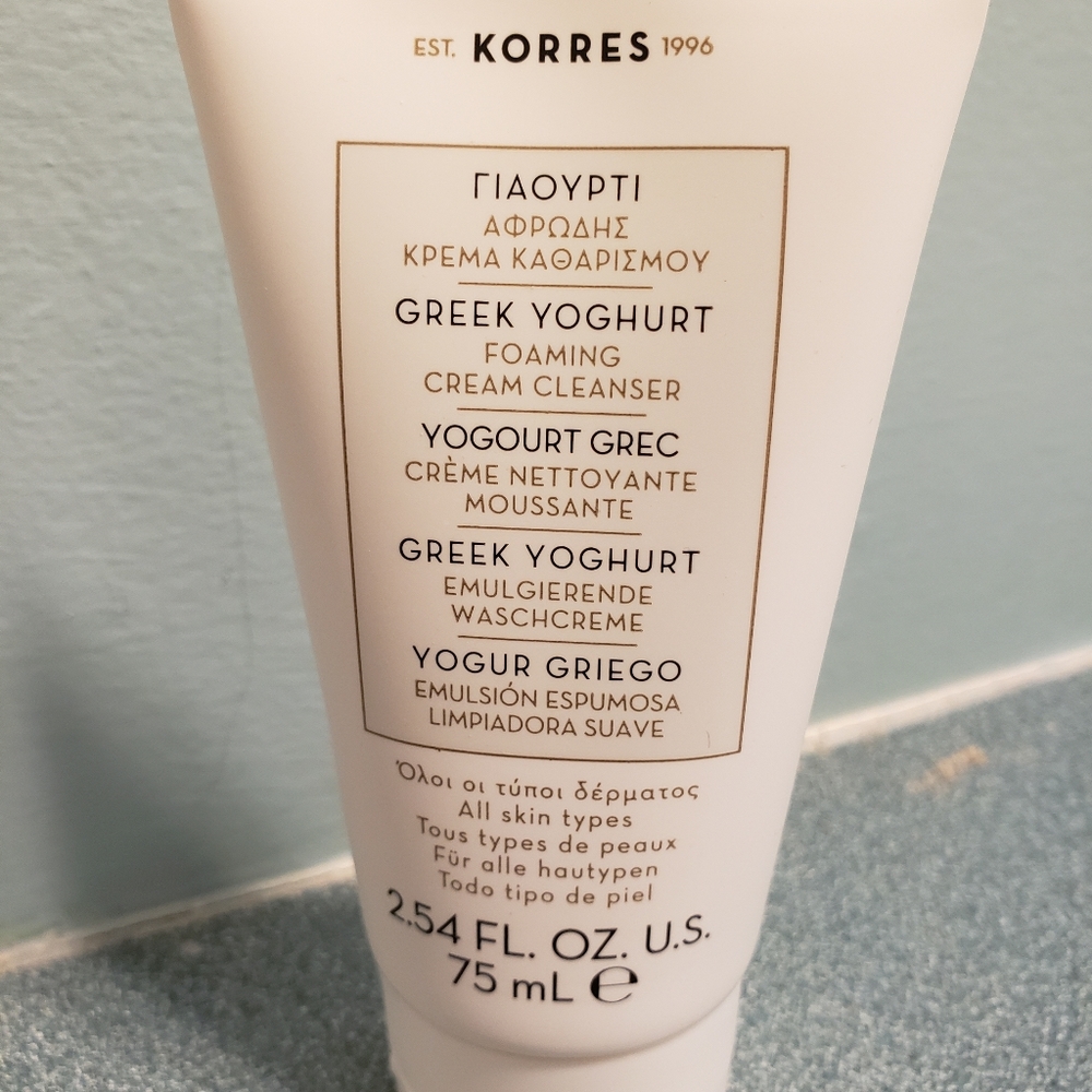 Korres Greek Yogurt Cleanser deluxe travel size
